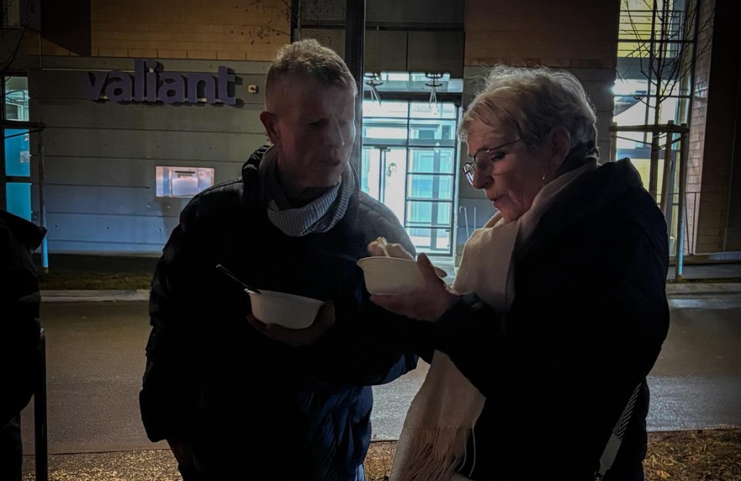 Pasquale notre coresponsable des livreurs ici avec notre super mimi